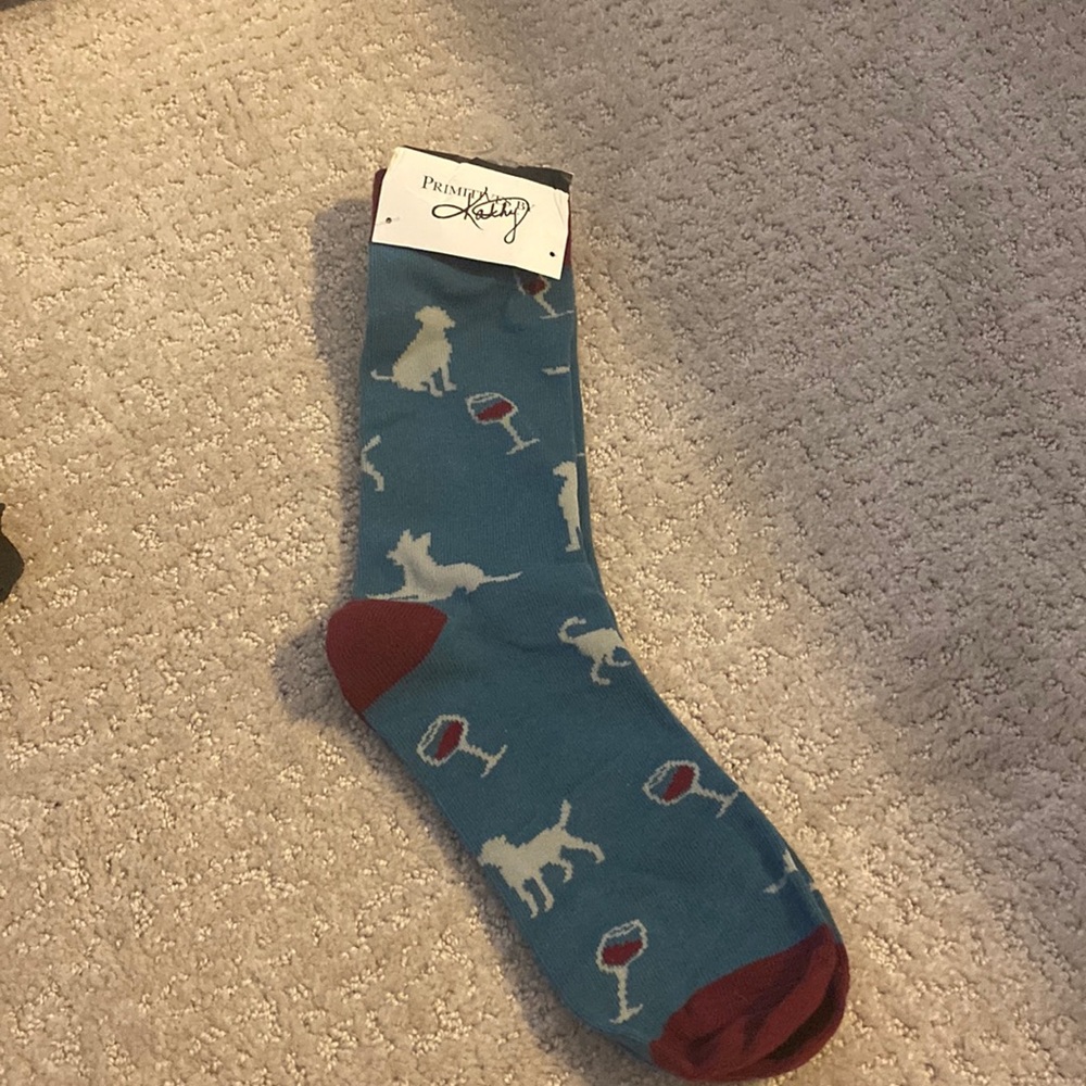 Dog print socks